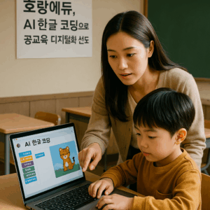 Read more about the article 호랑에듀, AI 한글 코딩으로 공교육 디지털화 선도
