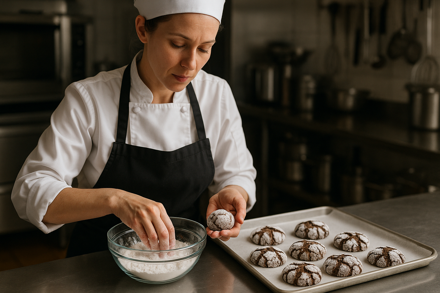 You are currently viewing 단 4가지 재료로 완성하는 최고의 초콜릿 크링클 쿠키 레시피