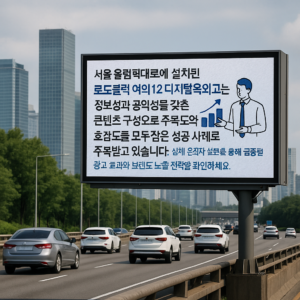 Read more about the article 로드블럭 여의 12 디지털옥외광고 효과와 브랜드 전략 분석